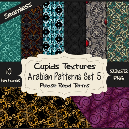 *Cupids Textures * 10 ARABIAN PATTERNS SET 5