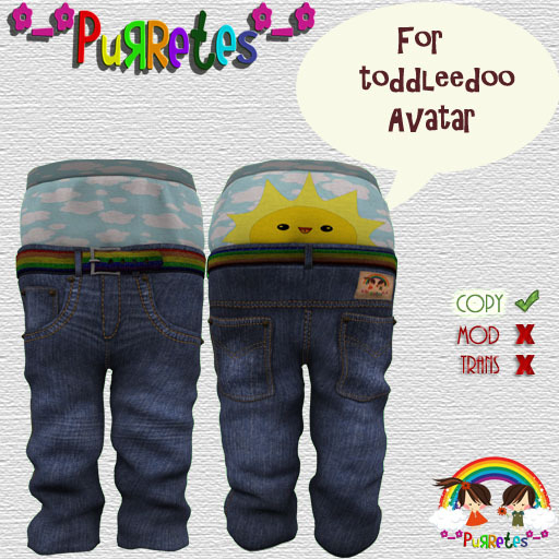 Second Life Marketplace **Purretes**15 Sun Pants TD Baby,Kid