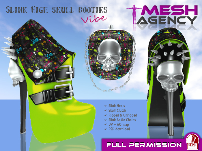 Slink High Booty SKULL & Clutch "Vibe" - FULL PERM