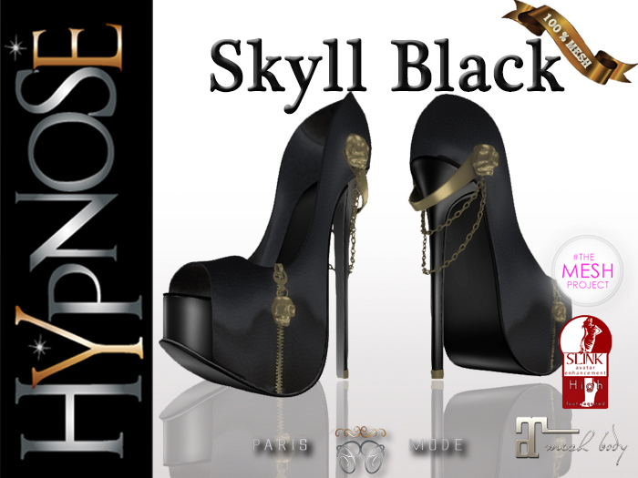 HYPNOSE - SKYLL BLACK SHOES 