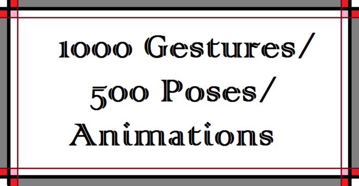1000 Gestures/500 Poses/Animations -box-
