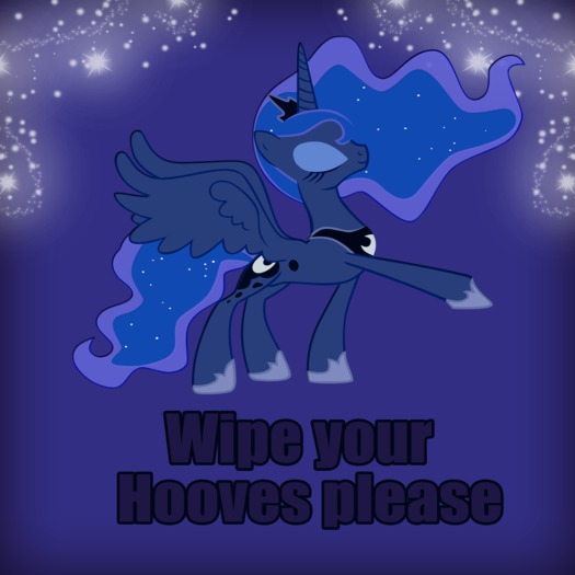 Princess Luna Wipe your hooves mat