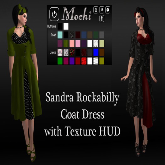 Mochi - Sandra Rockabilly Coat Dress - DEMO