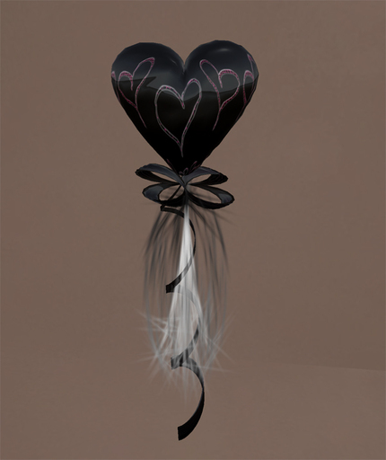balloon black heart