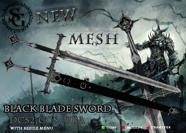 ::SG Design:: (worn) Black Blade Sword