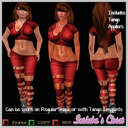 Strapped Jeans and Top Purple