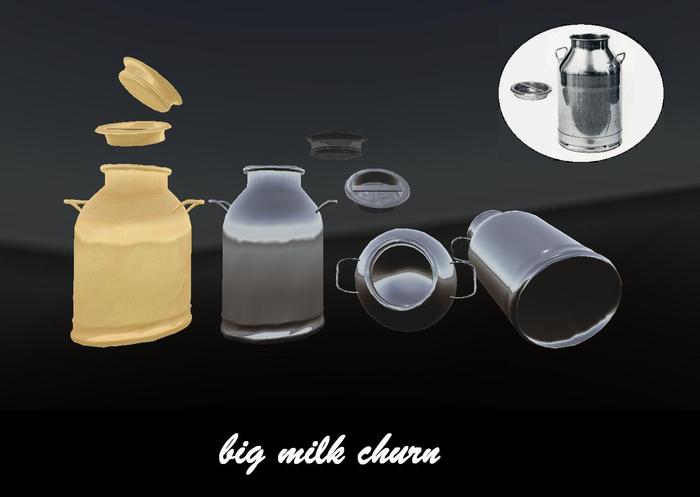 *Diesel Magic* big milk churn sculpted prim