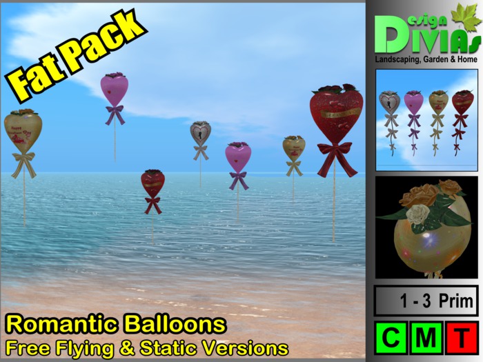 Romantic Balloons - Free Floating & Static Models - Fat Pack 