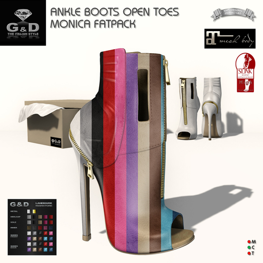 G&D Ankle Boots Open Toes Monica FatPack