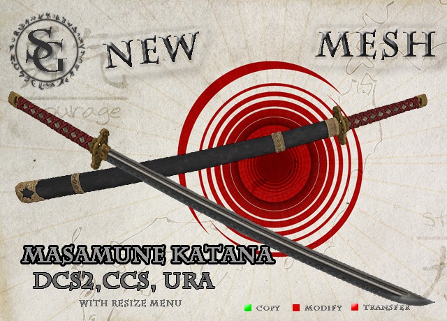 ::SG Design:: (worn) Masamune katana