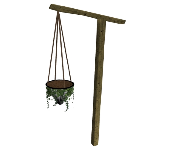 Sculpted flower decoration pole