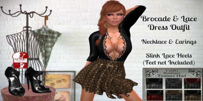 Brocade & Lace Dress Outfit