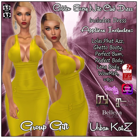 Golden Every Nite Club Dress