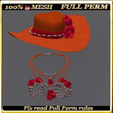 LW_ Mesh Hat with 3 Roses - 1