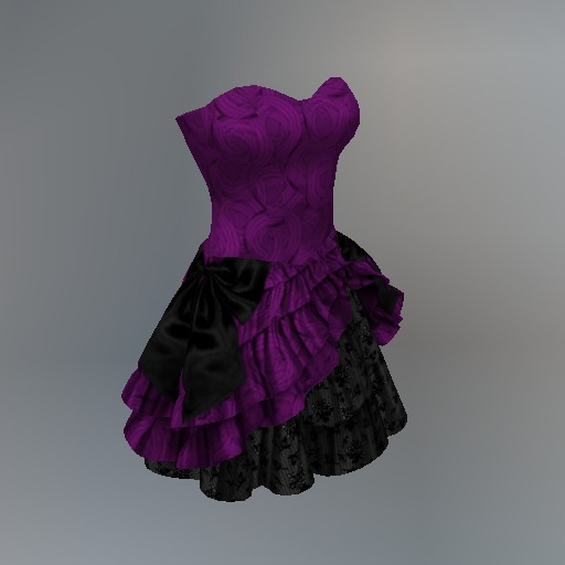 Purple Rose Bouquet Mesh Dress box