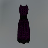 Purple Scallop Mesh Dress
