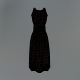 Charcoal Scallop Mesh Dress