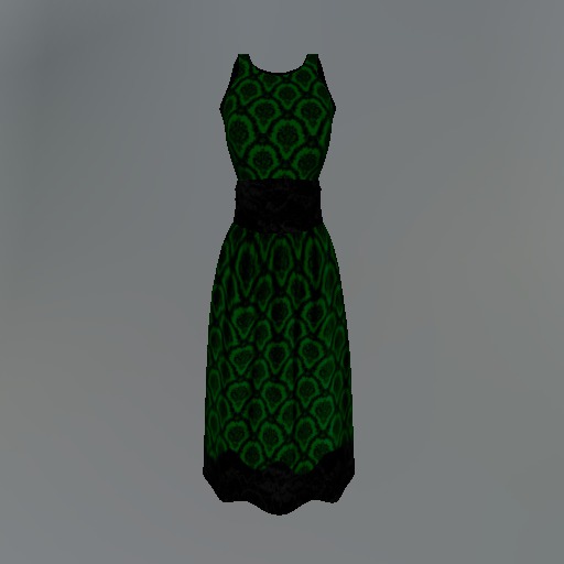 Green Scallop Mesh Dress box