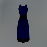 Blue Scallop Mesh Dress