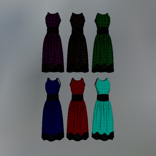 Scallop Mesh Dress F box