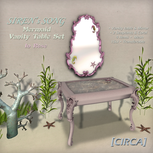 [CIRCA] Pkg - SIREN's SONG - Vanity Seat - In Antique