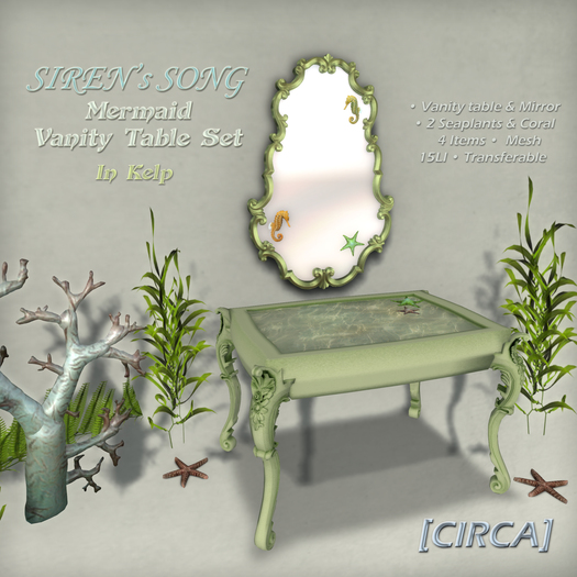 [CIRCA] Pkg - SIREN's SONG - Vanity Seat - In Antique
