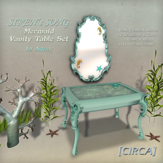 [CIRCA] Pkg - SIREN's SONG - Vanity Seat - In Antique