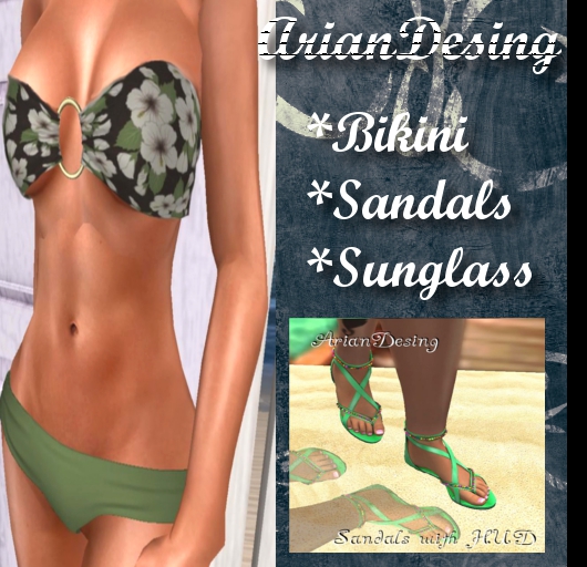 Box *Arian Desing Bikini Bra Green