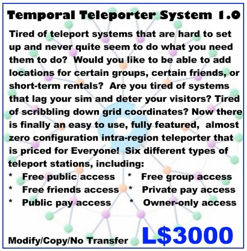 Temporal Intra-Region Teleporter System 1.0