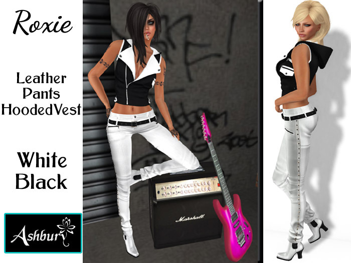 [ASHBURY] Rox & Roxie Set-White Pants/Black