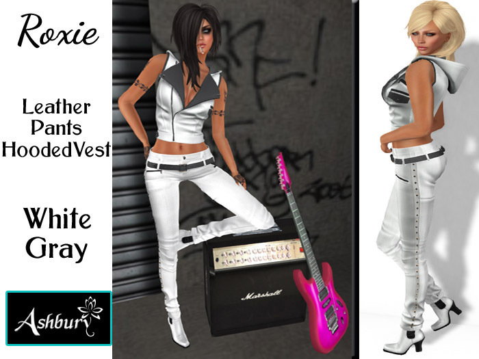 [ASHBURY] Rox & Roxie set-White Pants/Gray