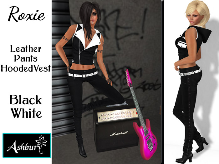 [ASHBURY] Rox & Roxie Set-Black Pants/White