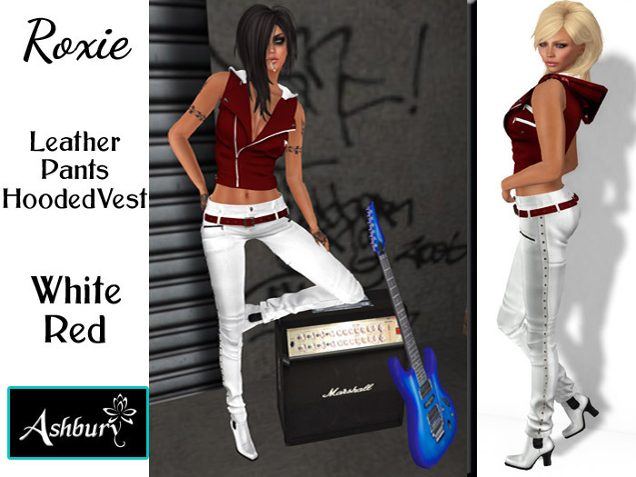 [ASHBURY] Rox & Roxie set-White Pants/Red