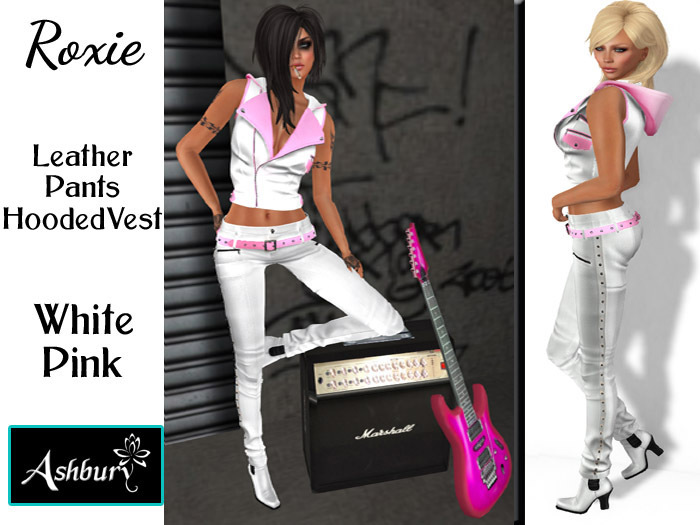 [ASHBURY] Rox & Roxie Set-White Pants/Pink