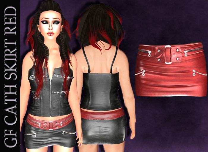 GF CATH SKIRT RED
