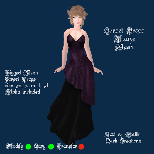 Corset Dress Mauve Mesh