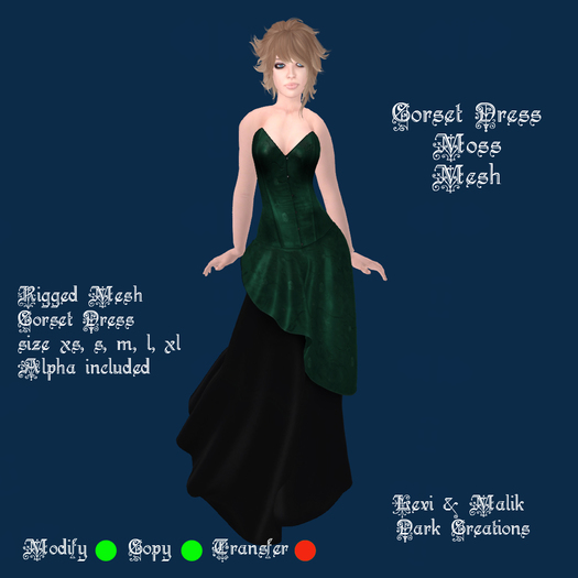 Corset Dress Moss Mesh