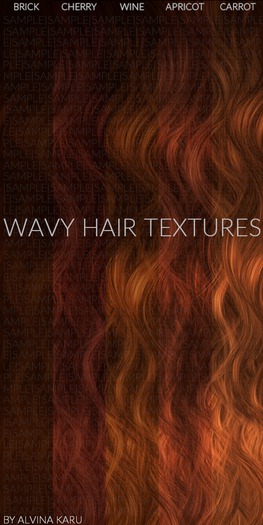 Wavy Hair Textures - Blondes - 5 colors - by Alvina Karu