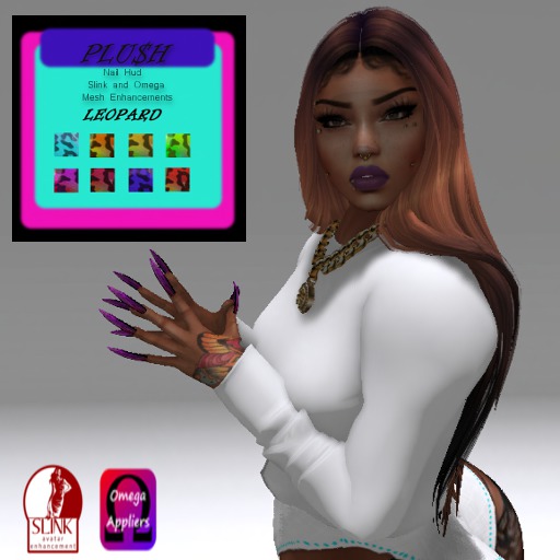 PLU$H leopard nail hud