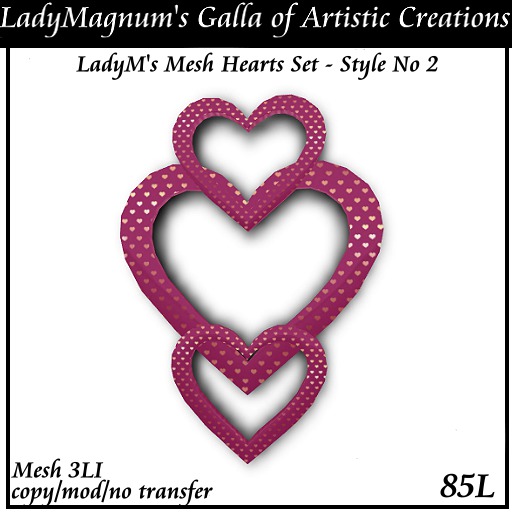LadyM's Mesh Hearts Set - No 2b