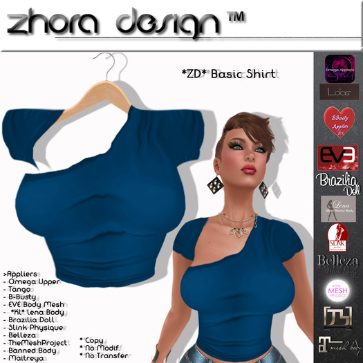 *ZD* Basic Shirt Blue Dk