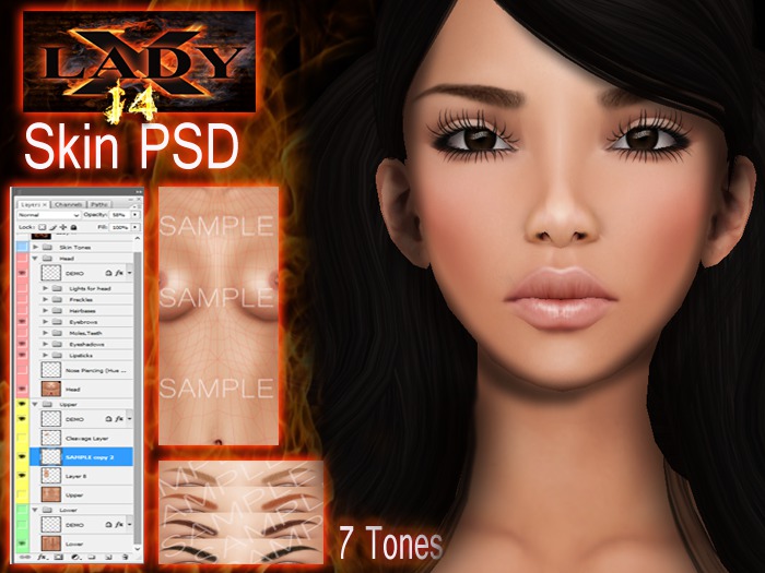 Lady-X-14-Skin PSD