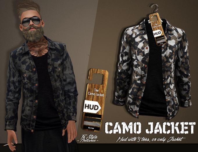{Fe Style} CAMO91 Denim Jacket