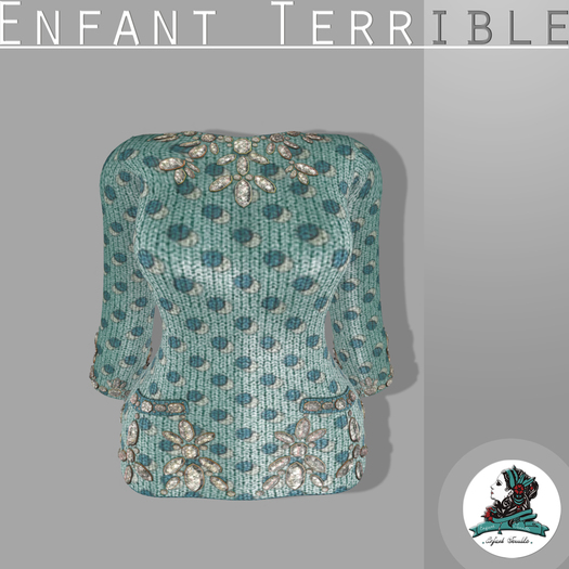 .Enfant Terrible. Winterwarm dotty cyan