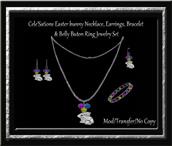 Cele'Sations Easter Bunny Jewelry Set