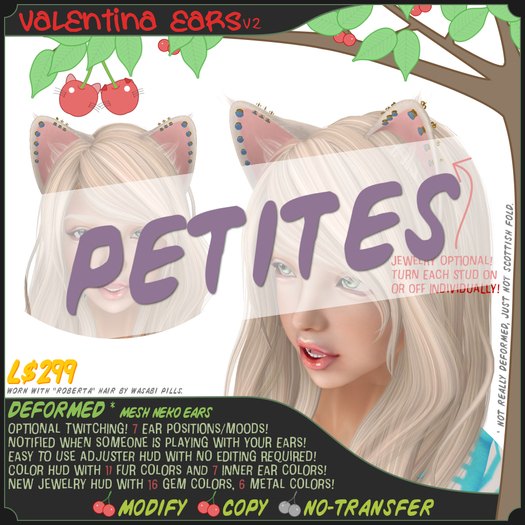 *NEW* MESH Neko Ears for Petites