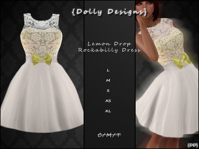 {DD} Lemon drop Rockabilly Dress