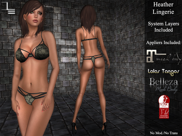 DE Designs - Heather Lingerie - Black
