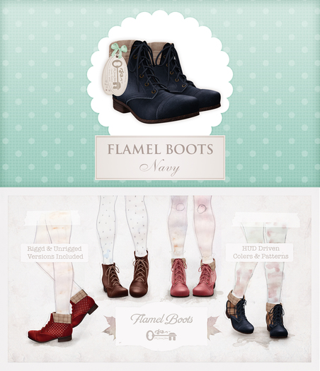 The Secret Store - Flamel Boots - Navy 
