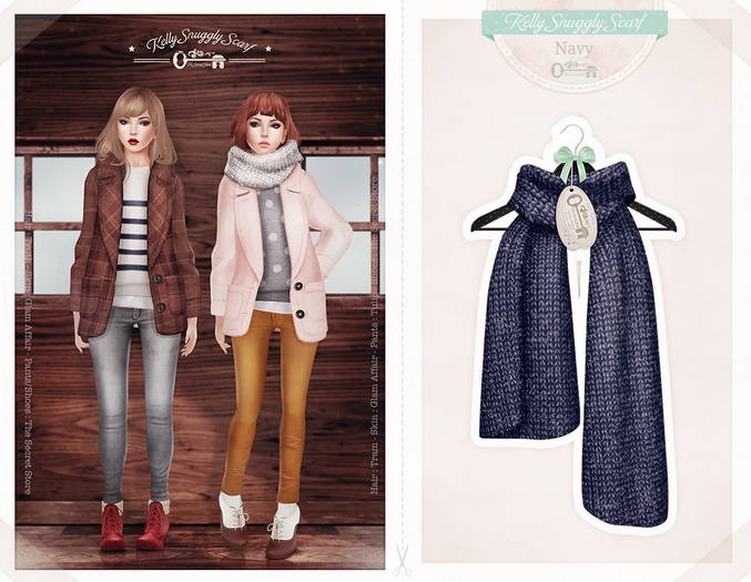 The Secret Store - Kelly Snuggly Scarf - Navy 
